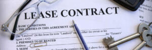 Lease contract, close-up