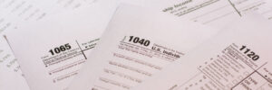 US tax form / taxation concept